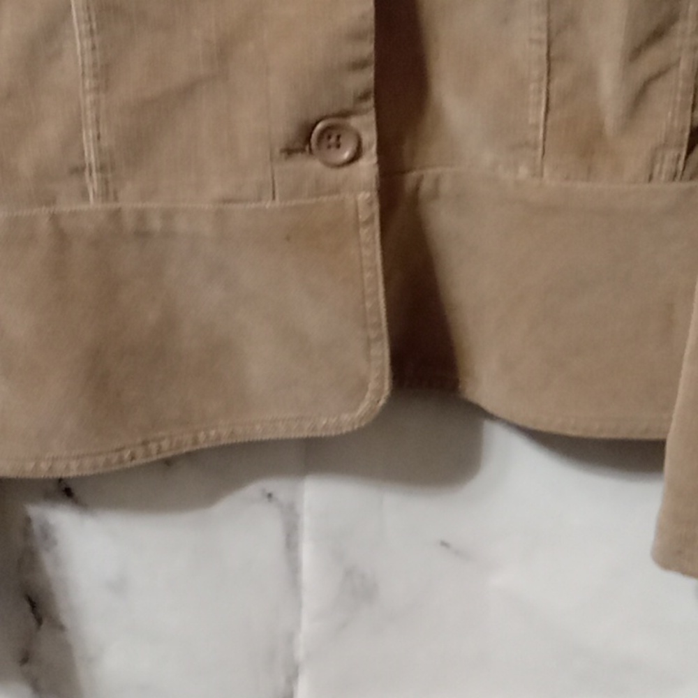 St. John's Bay Tan Suede Button-Front Jacket - Picture 5 of 9